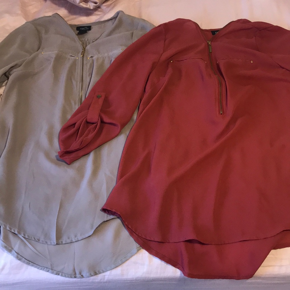 Two long sleeve blouses